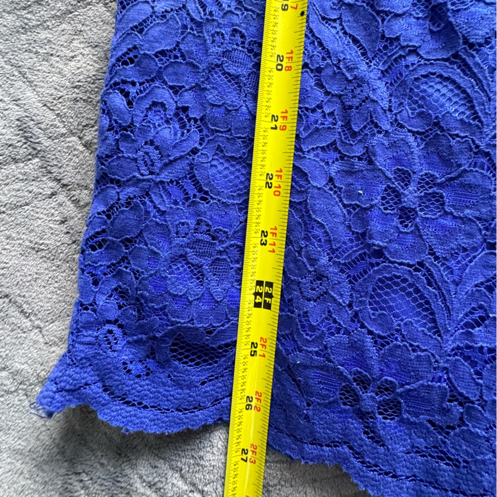 Teeze Me Blue Lace Strapless Dress Size 3 - Picture 4 of 6